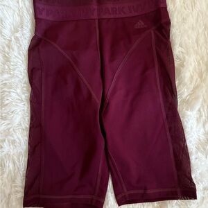 Ivy Park x Adidas Women's Burgundy Mesh Shorts